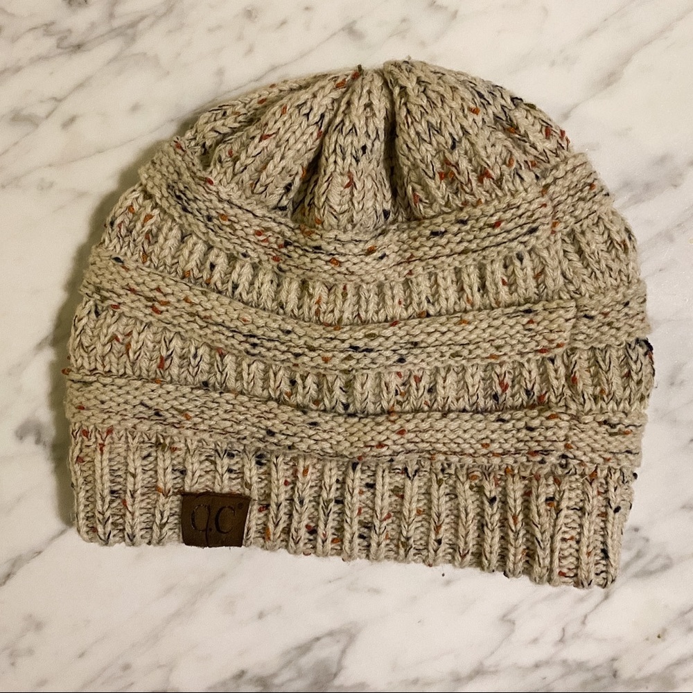C.C. Ribbed Confetti Knit Beanie